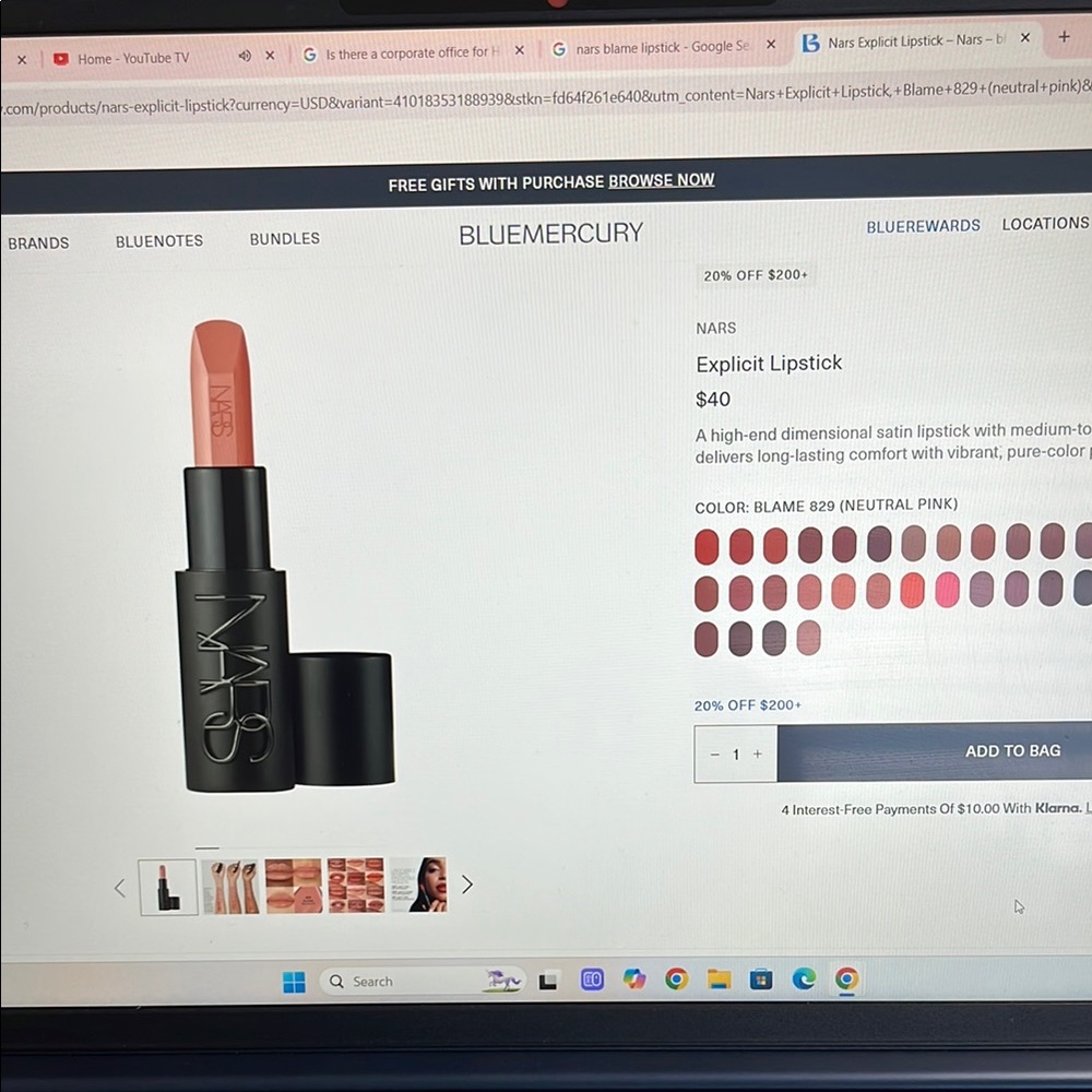 Brand New Nars Explicit lipstick color Blame